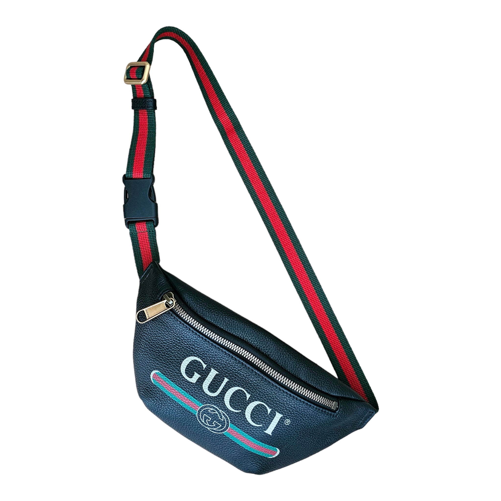 Gucci Print Belt Bag Vintage Logo Small Black